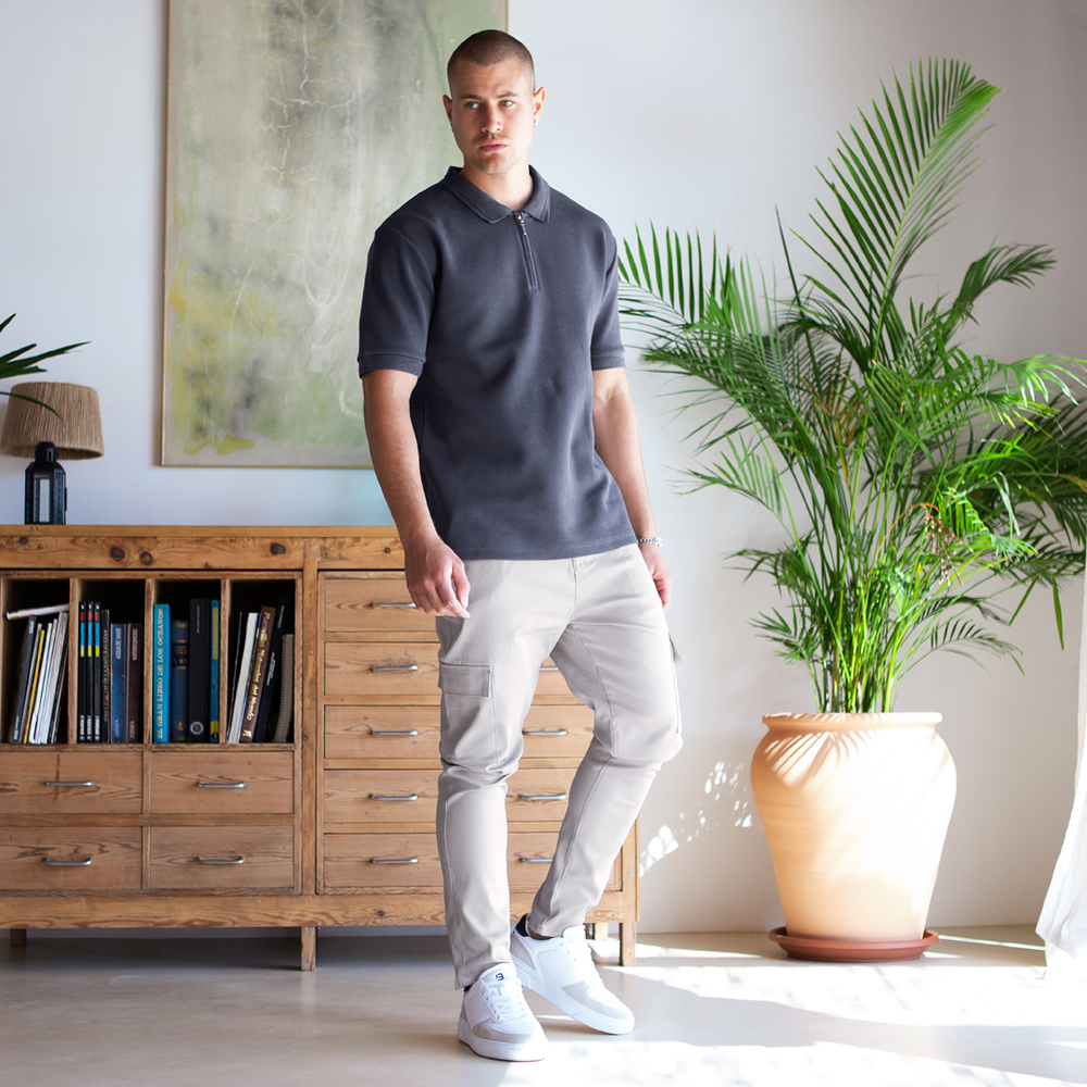 Felipe Cargo Pants - Light Grey